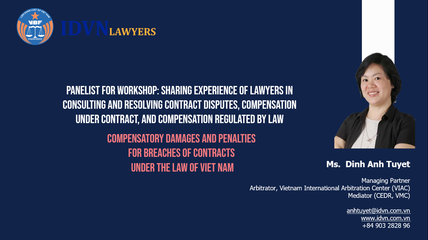 Workshop: “Sharing experience of Lawyers in consulting and resolving contract disputes, compensation under contract, and compensation regulated by law”